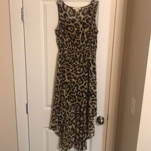 Leopard print maxi dress